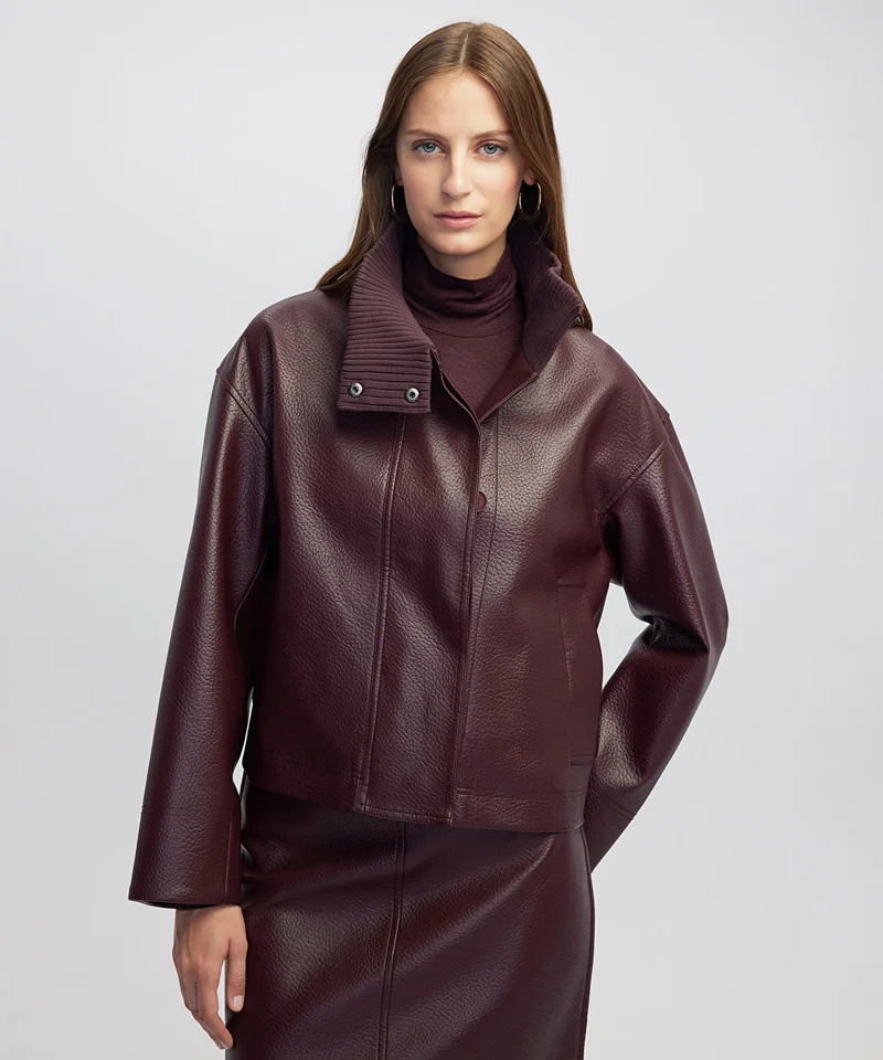 ابيكول Leather-Effect Coat